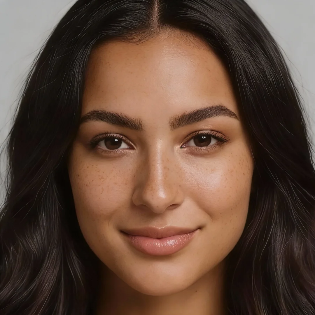 Look de maquillaje de pecas marcado